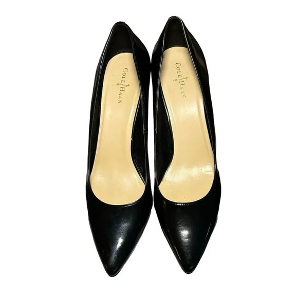 Cole Haan Women’s Valeria II Pointed Toe Patent Leather Pumps Black Size 9.5 B - Picture 2 of 9
